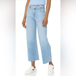 PAIGE Womens Nellie Raw Hem High Rise Cropped Wide Leg